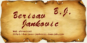 Berisav Janković vizit kartica
